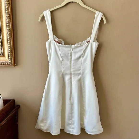 House of CB Adriana White Ivory Satin and Lace Mini Dress XS Bigger Plus  Cup D-E - www.erdenetinfo.mn